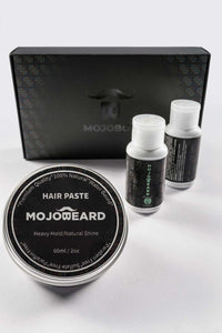 Mojo Beard Hair Care Travel Set Paste Wood
