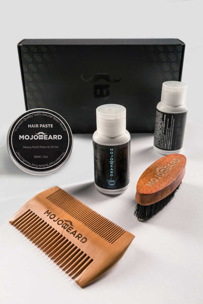 Mojo Beard Hair Style Travel Set Paste Island
